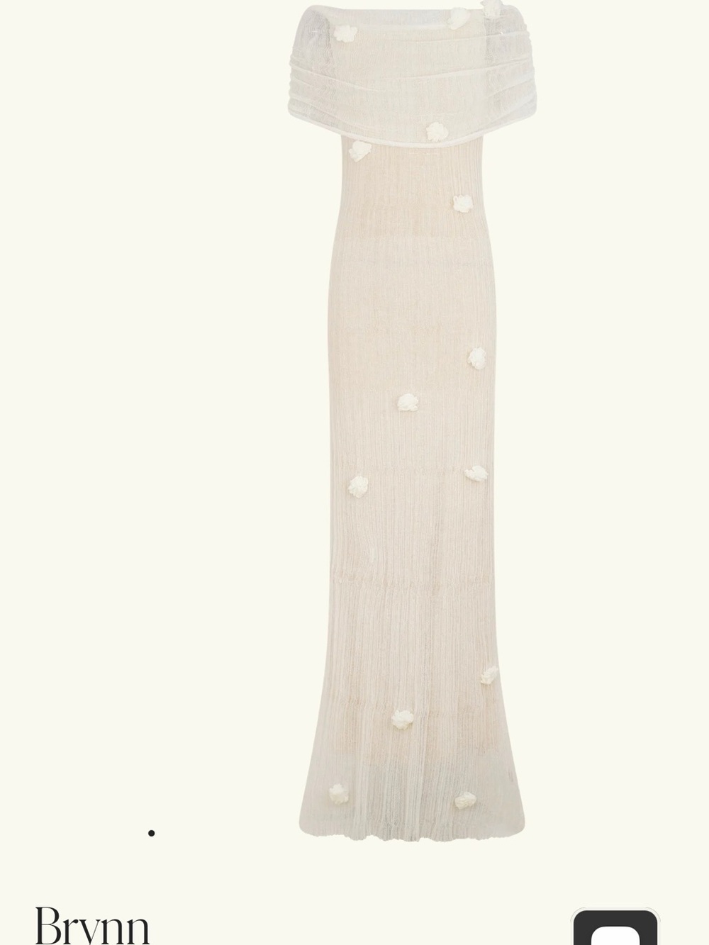 Orchid Knit Maxi Dress - Ivory - Picture 4 of 11